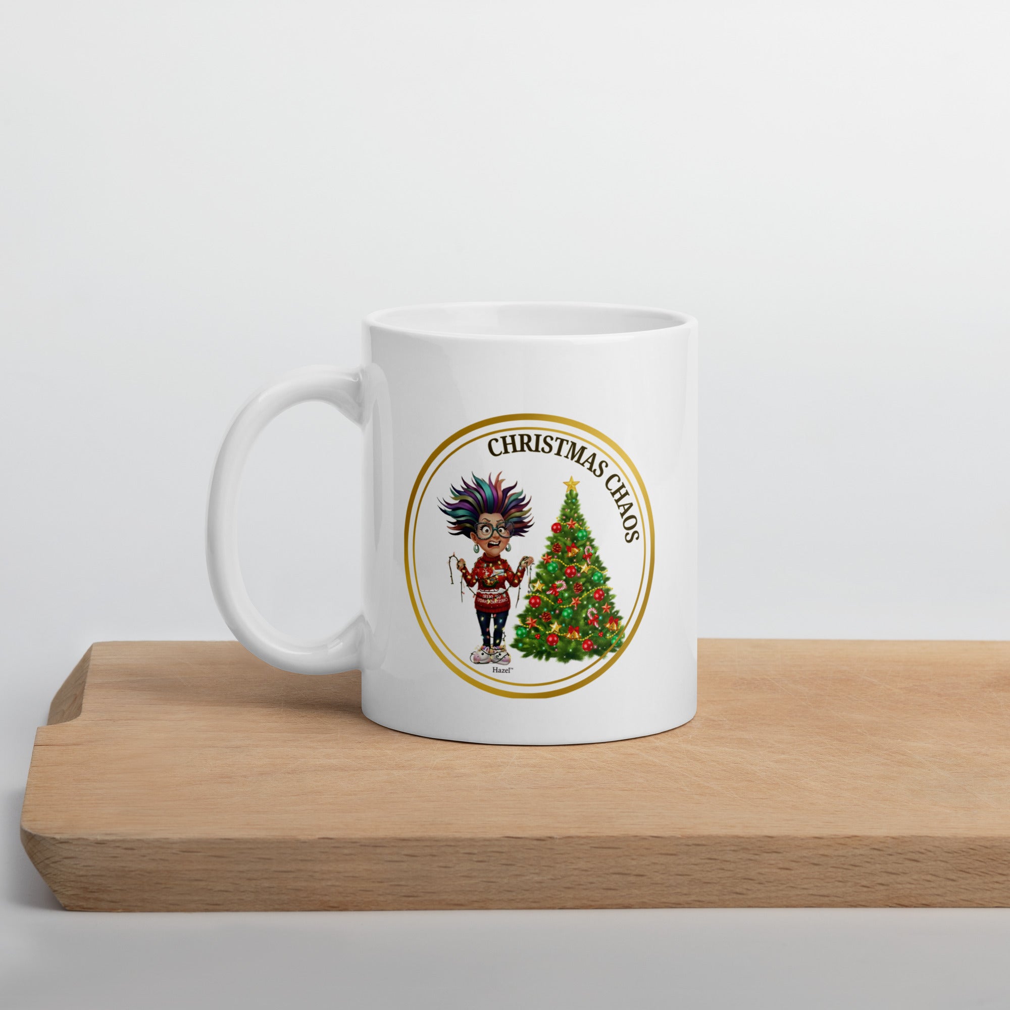 Funny Christmas Coffee Mug 11oz CHRISTMAS CHAOS™ Funny Tangled Lights