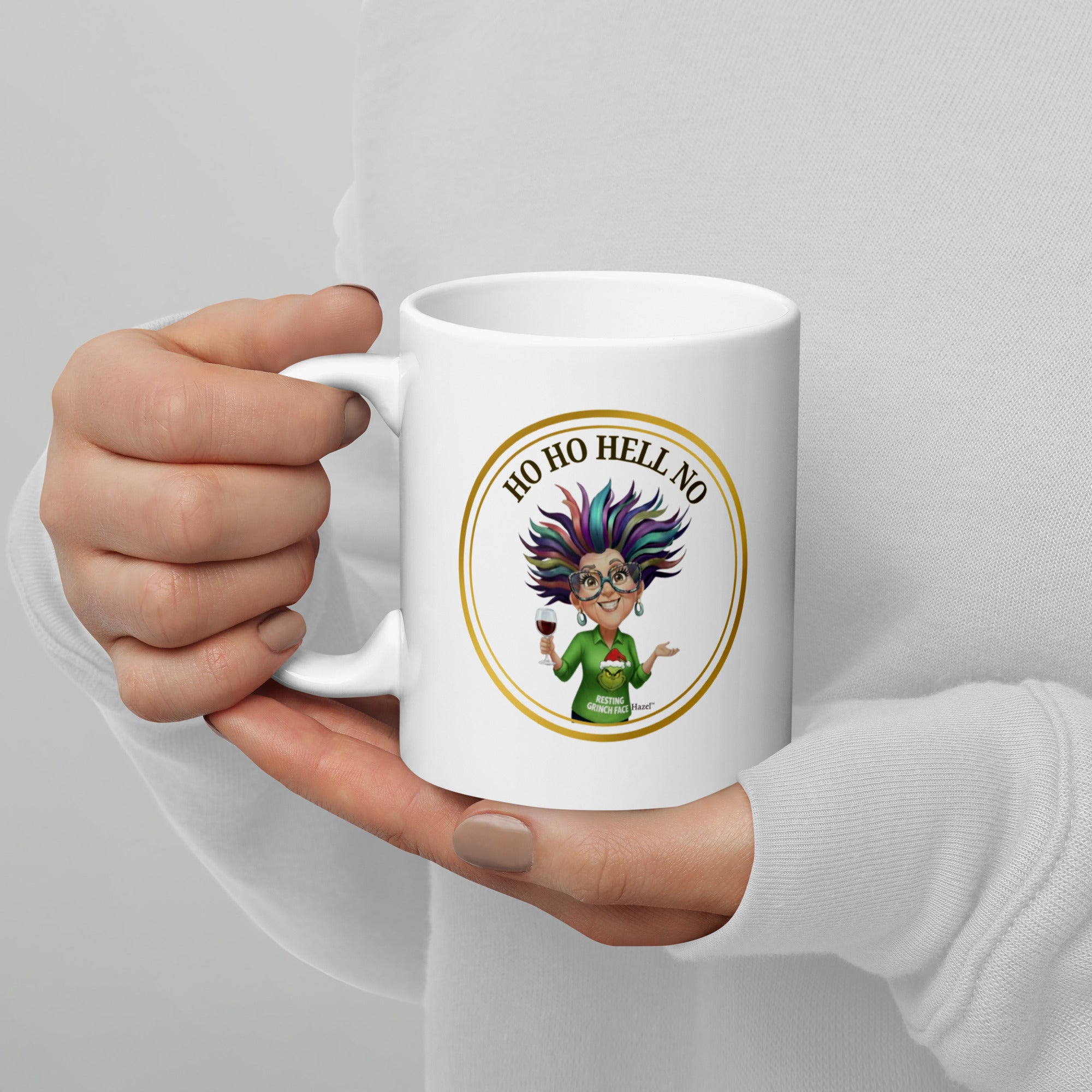 Funny Christmas Coffee Mug 11oz HO HO HELL NO™ Funny Grinch Humor