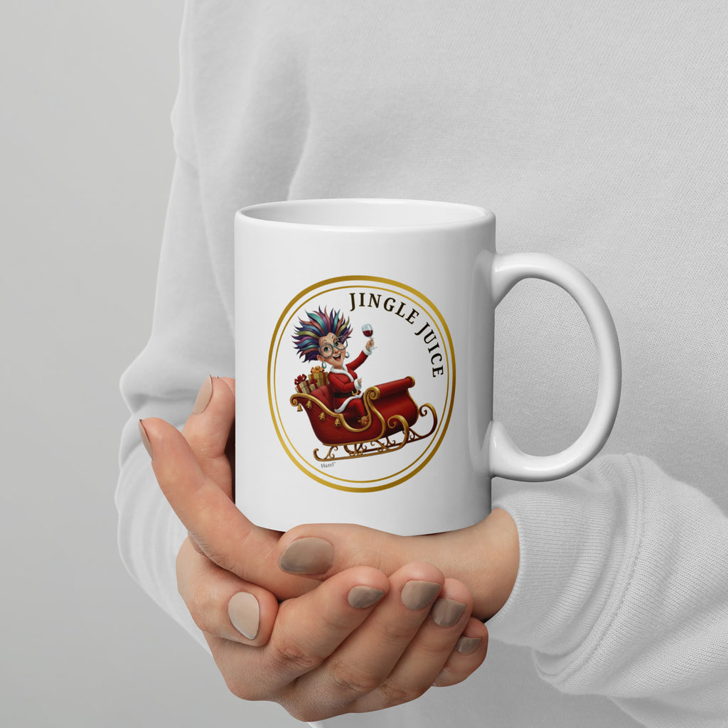 Funny Christmas Coffee Mug 11oz JINGLE JUICE™ Wine Lover Holiday Gift 