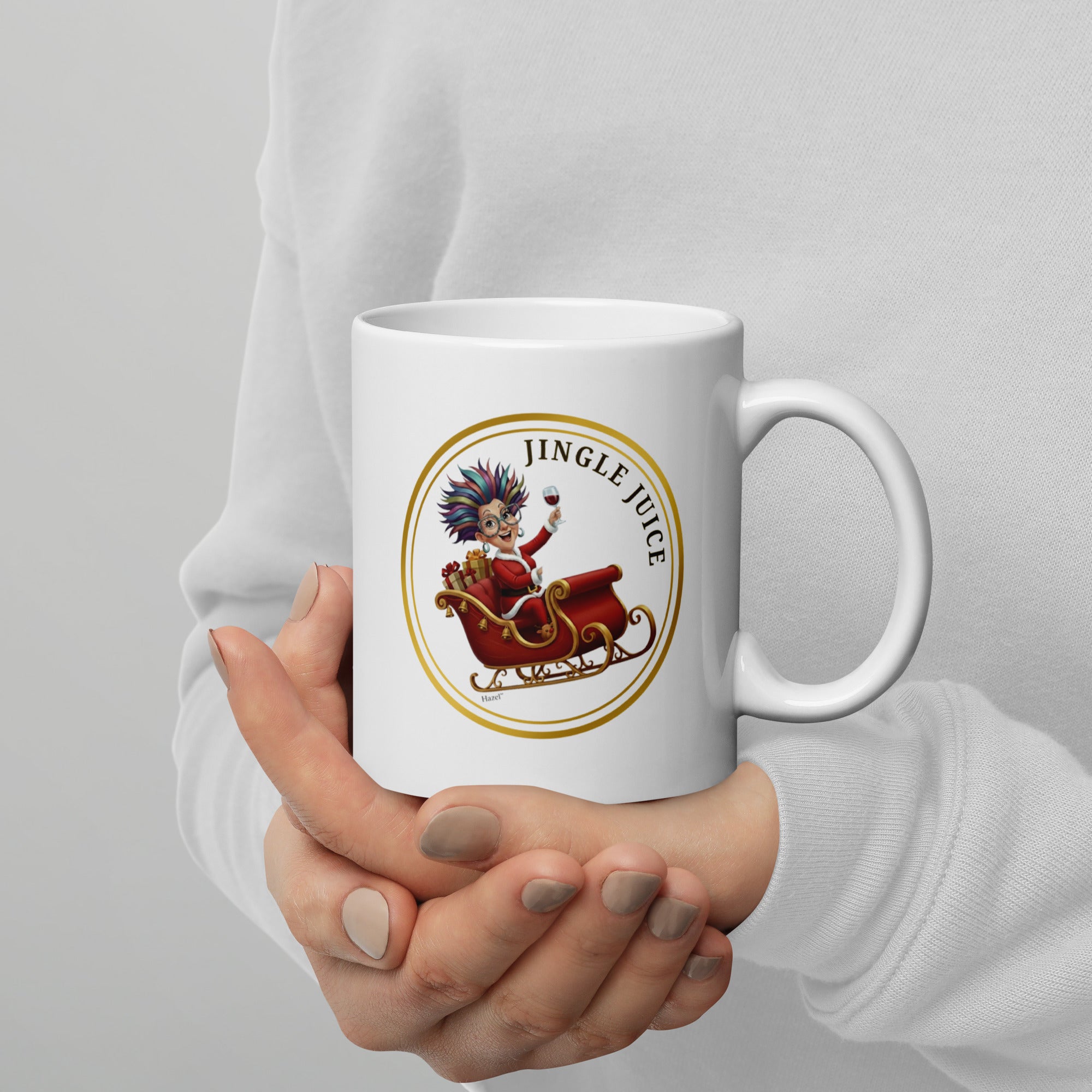 Funny Christmas Coffee Mug 11oz JINGLE JUICE™ Wine Lover Holiday Gift 