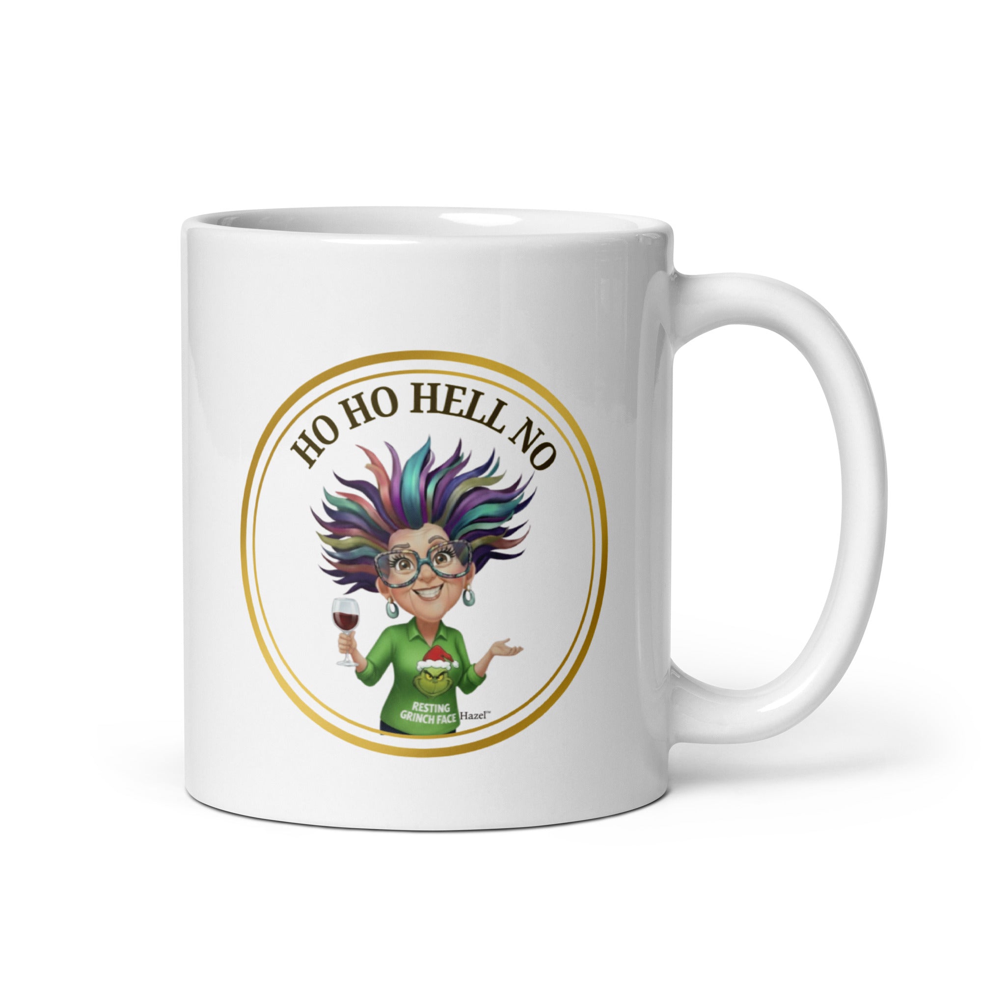 Funny Christmas Coffee Mug 11oz HO HO HELL NO™ Funny Grinch Humor