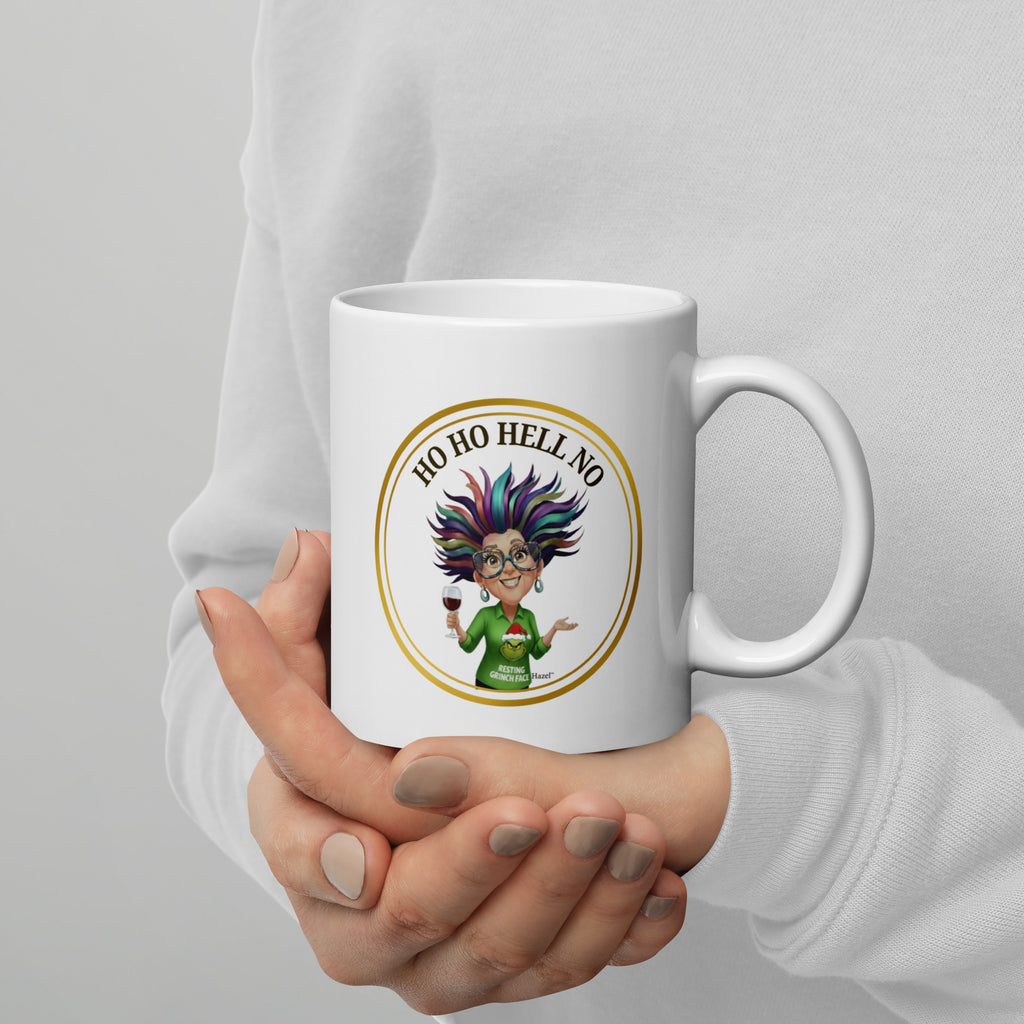 Funny Christmas Coffee Mug 11oz HO HO HELL NO™ Funny Grinch Humor