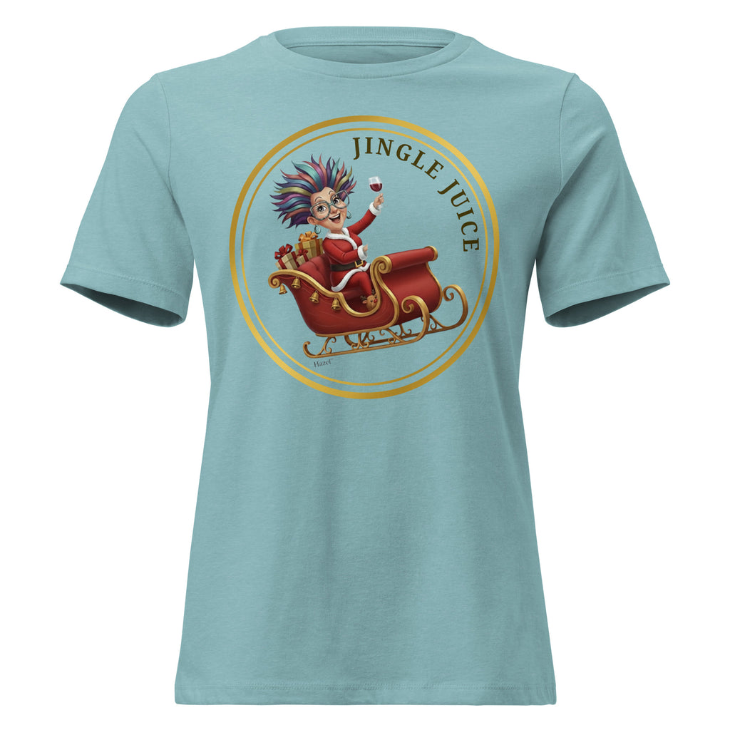 Women's Crew Neck Funny Christmas T-Shirt  JINGLE JUICE™ Wine Lover