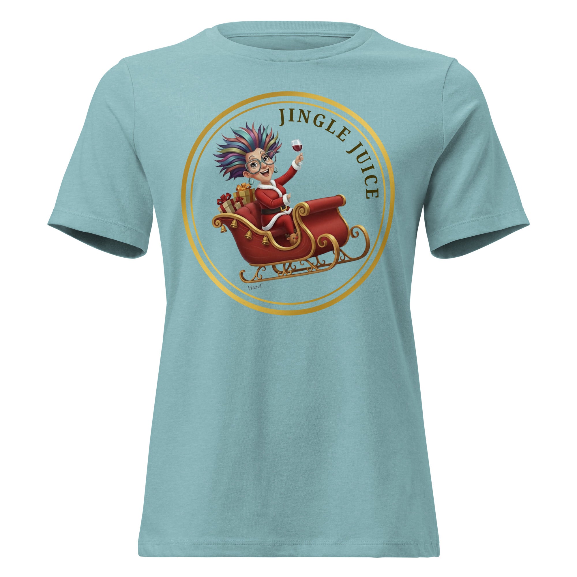 Women's Crew Neck Funny Christmas T-Shirt  JINGLE JUICE™ Wine Lover