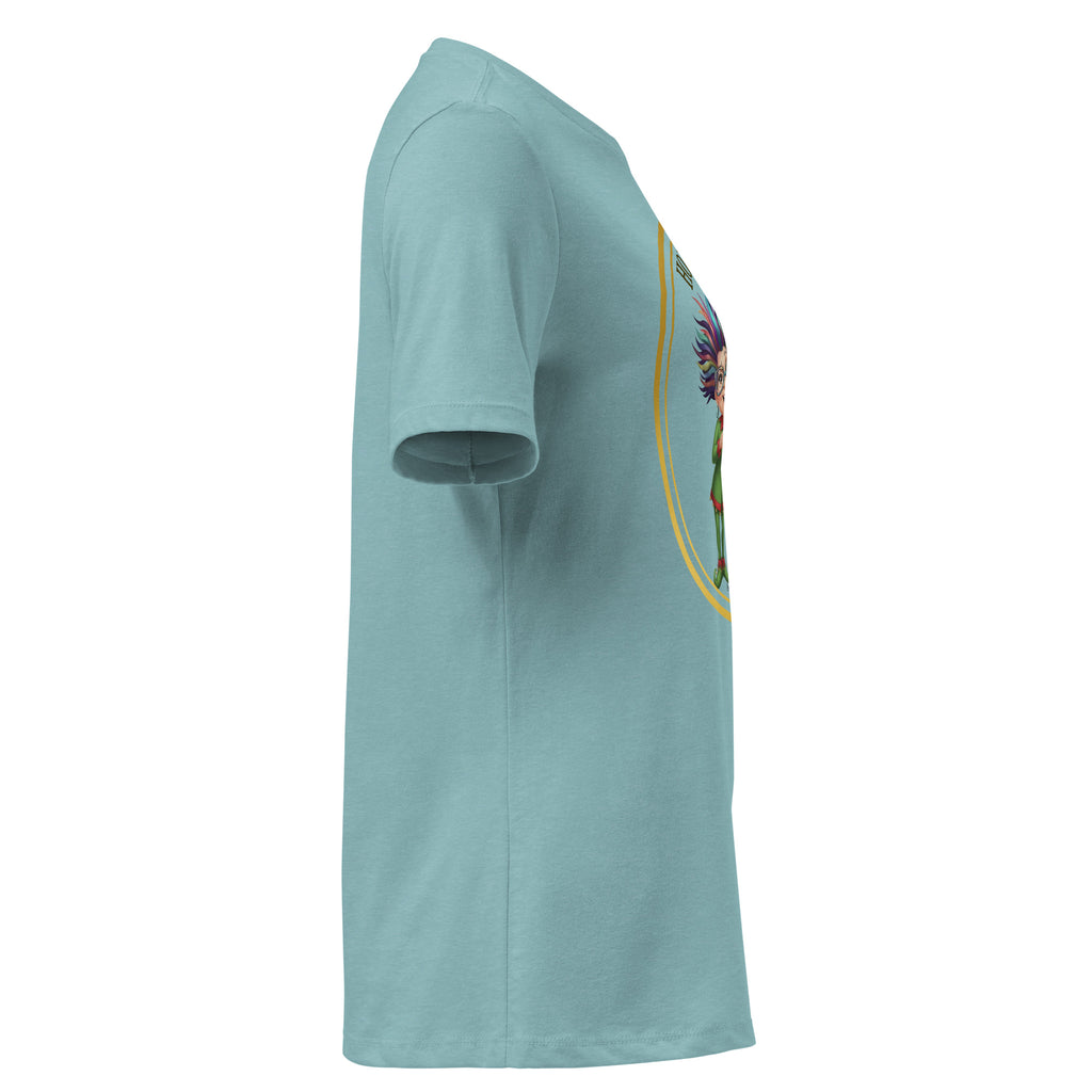 Women Crew Neck Funny Christmas Shirt HO-HO-HOLD MY COFFEE™ Funny Elf