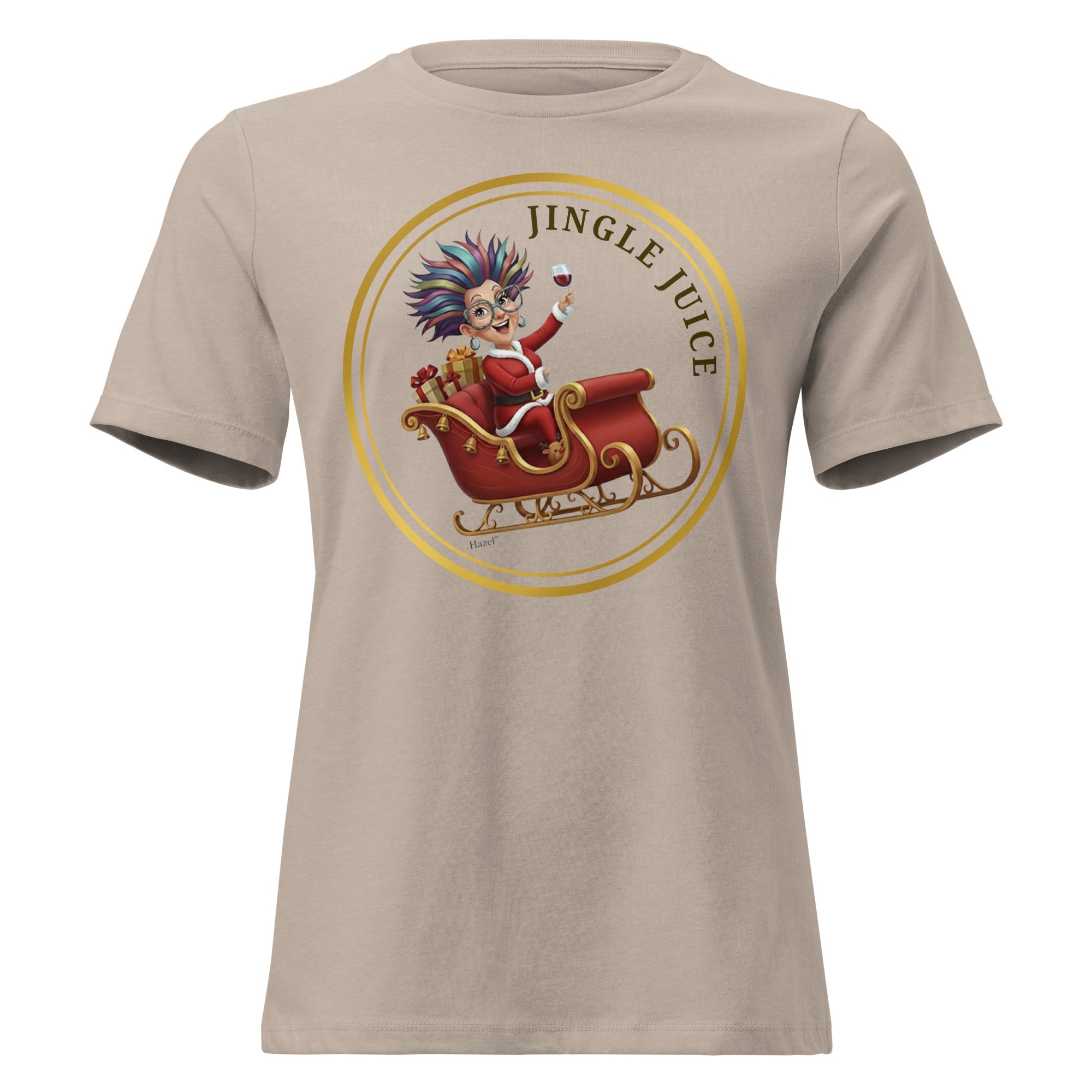 Women's Crew Neck Funny Christmas T-Shirt  JINGLE JUICE™ Wine Lover