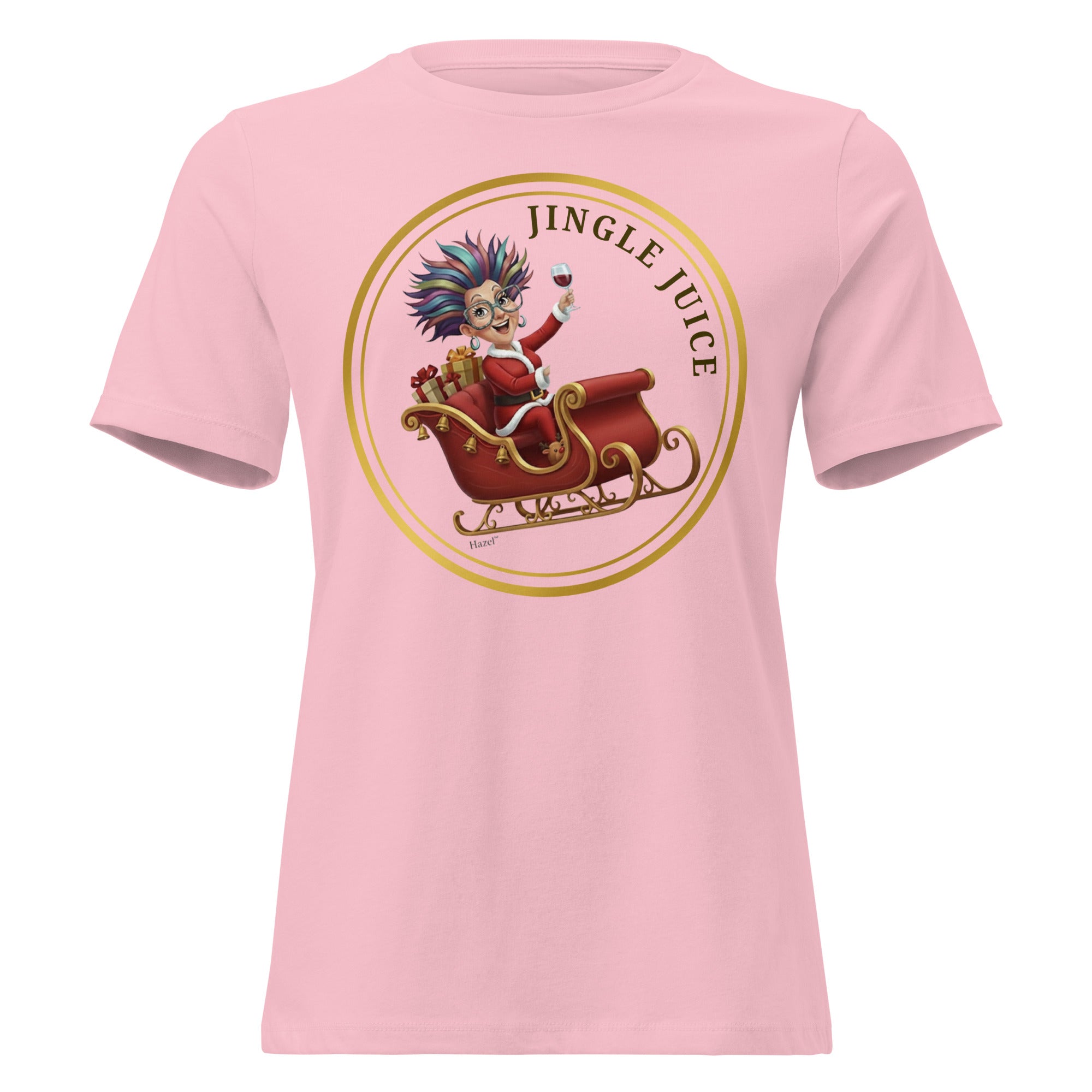 Women's Crew Neck Funny Christmas T-Shirt  JINGLE JUICE™ Wine Lover