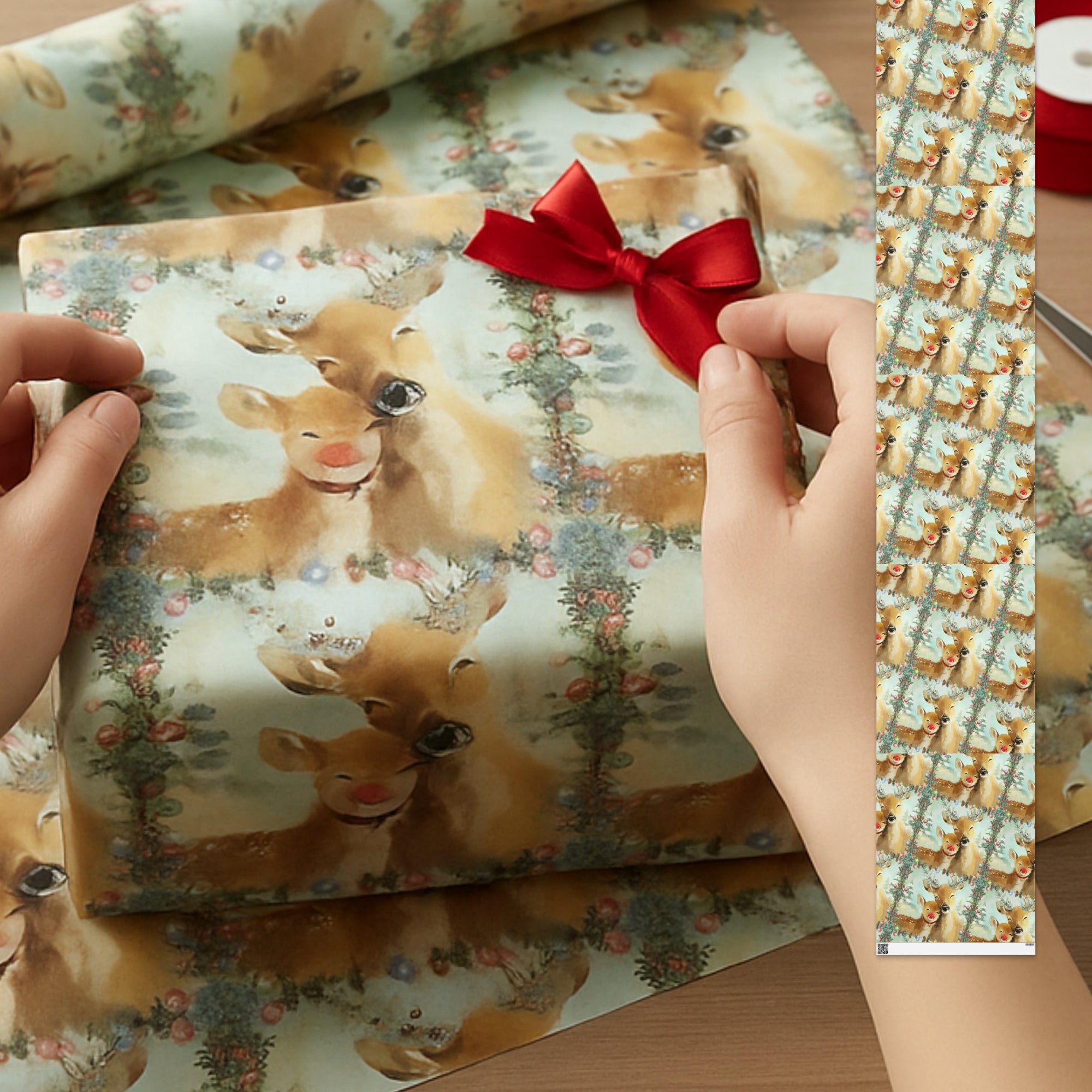 Reindeer Wrapping Paper | Adorable Holiday Gift Wrap 